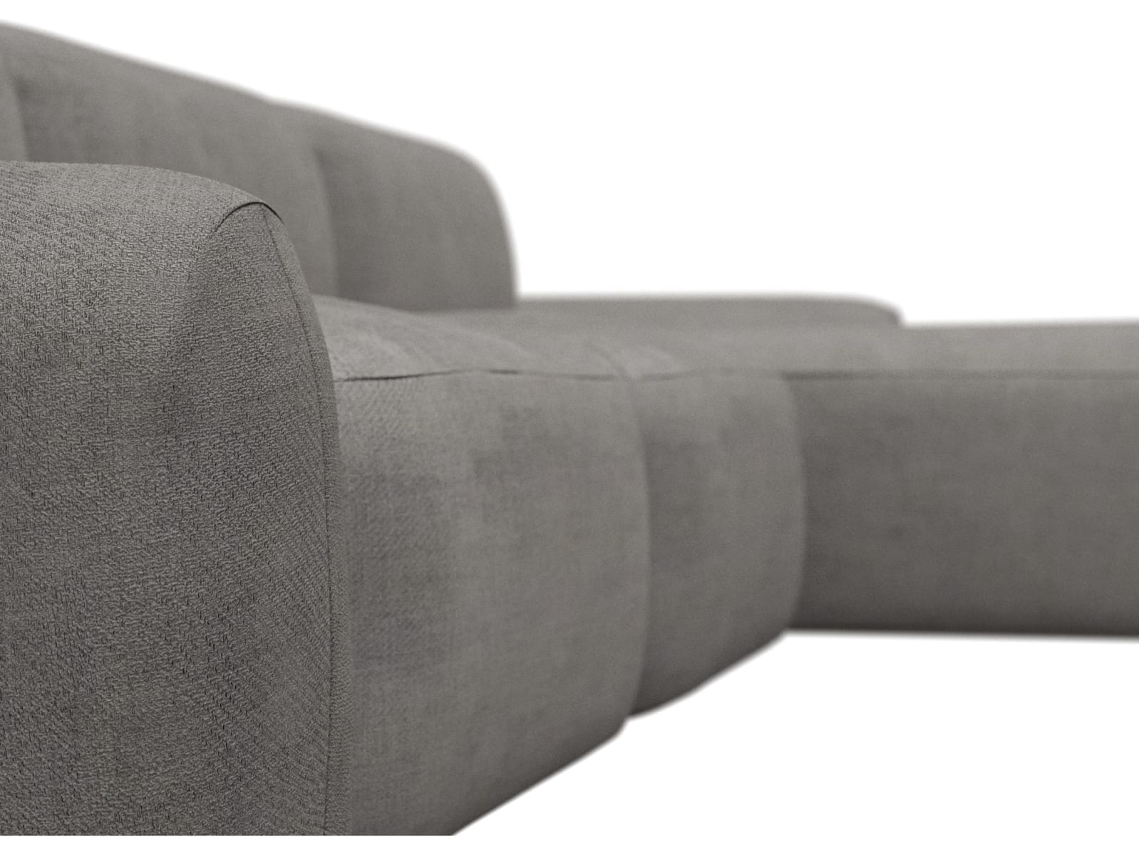 Beckett Isla Soft Grey Chaise Sofa - 3 Seater color Isla Soft Grey