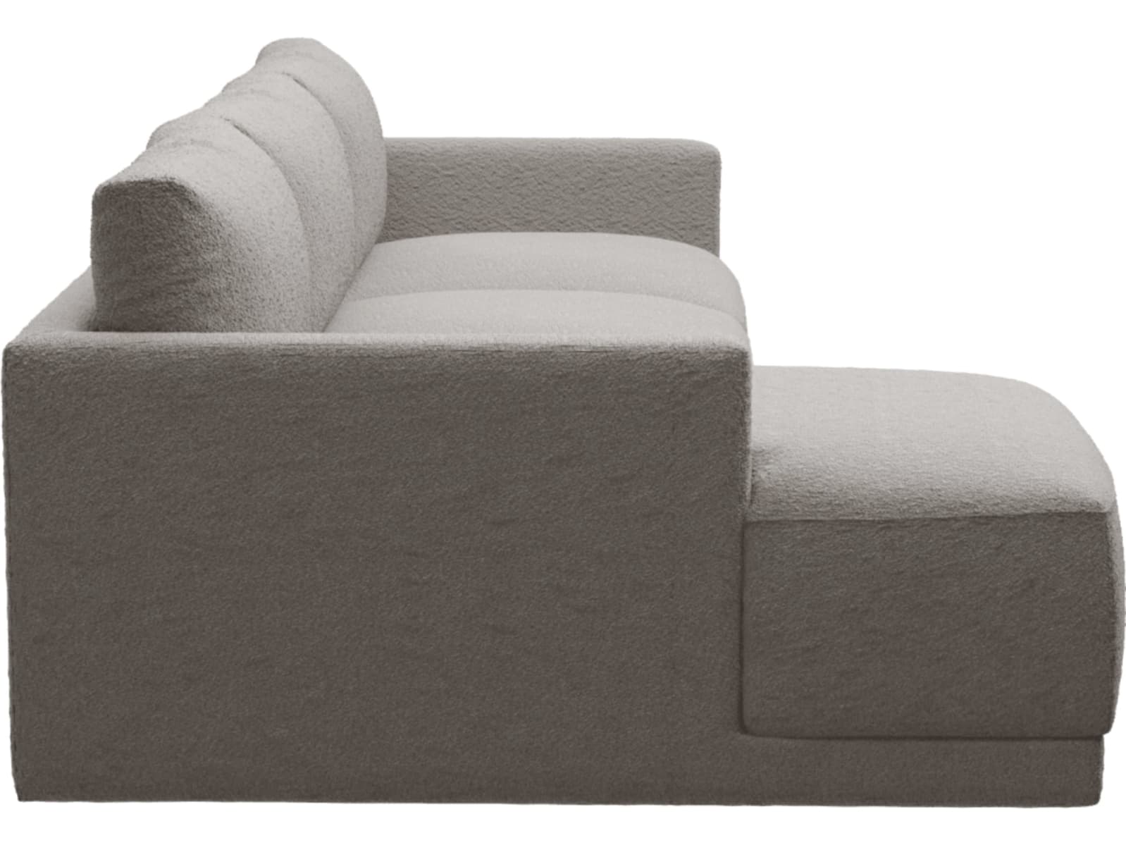 Haven Apt Boucle Pumice Chaise Sofa color Boucle Pumice