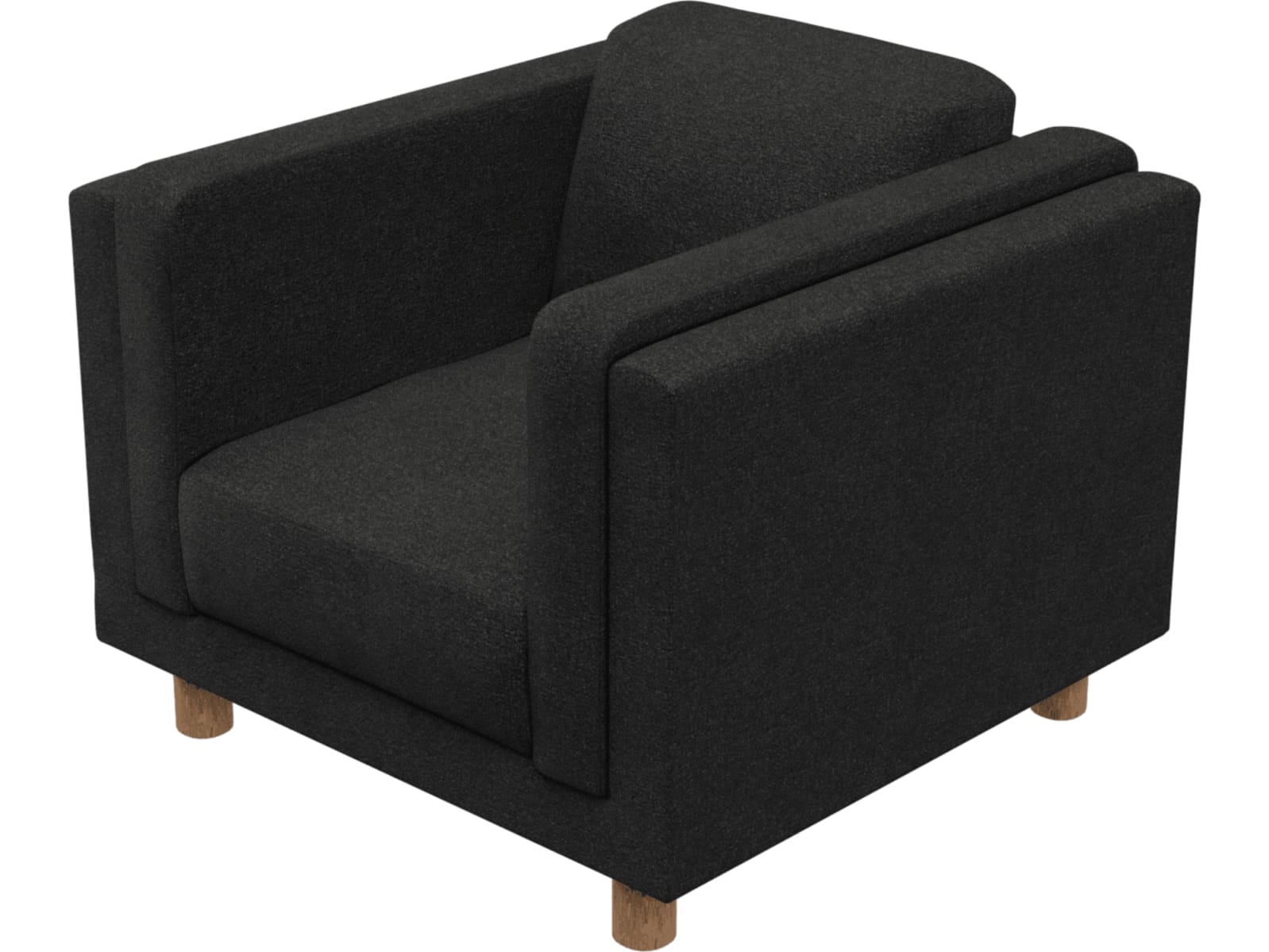 Hayes California Charcoal Armchair color California Charcoal