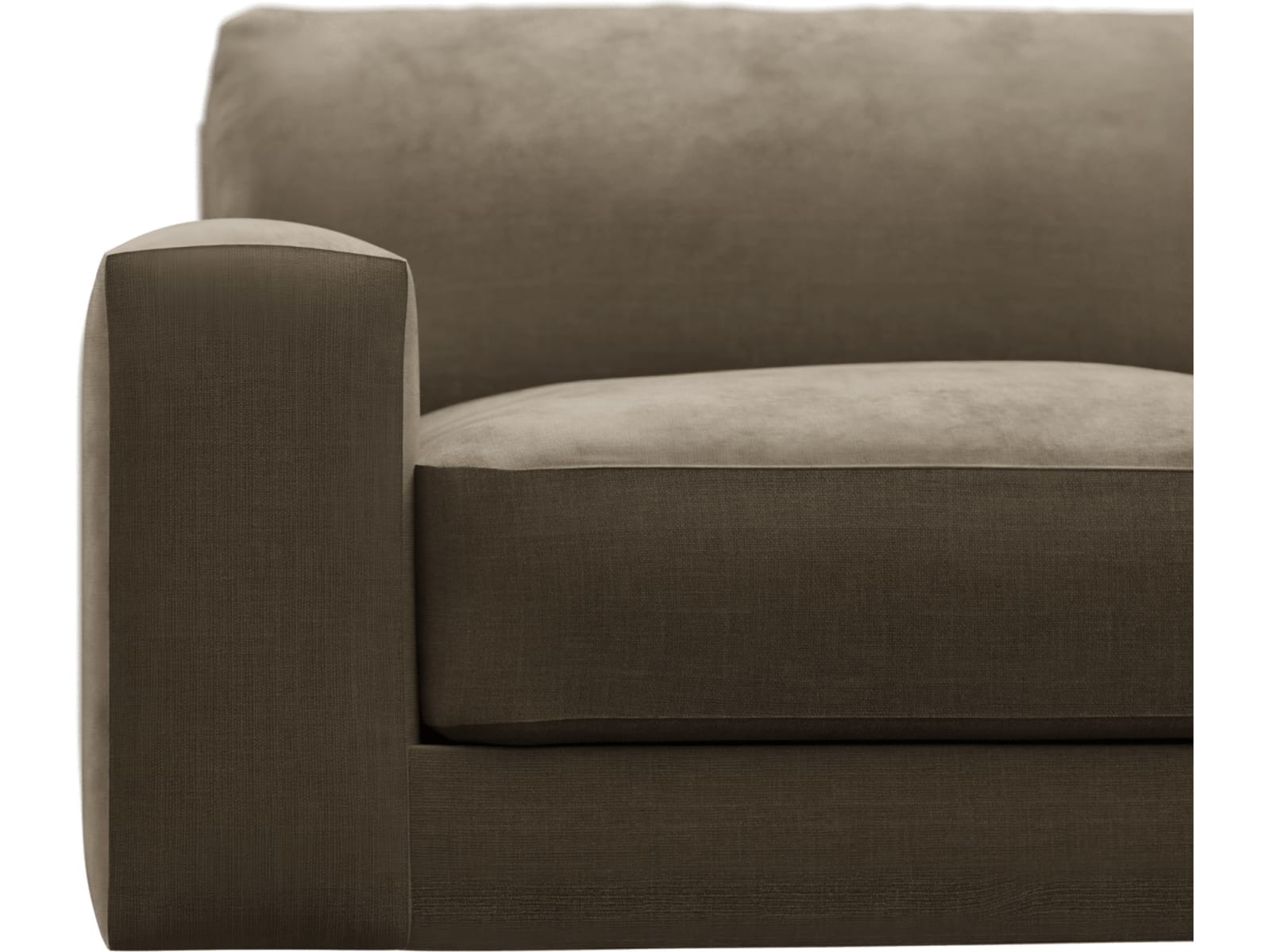 Monica Tribute Walnut Left Arm Facing Chair Module color Tribute Walnut