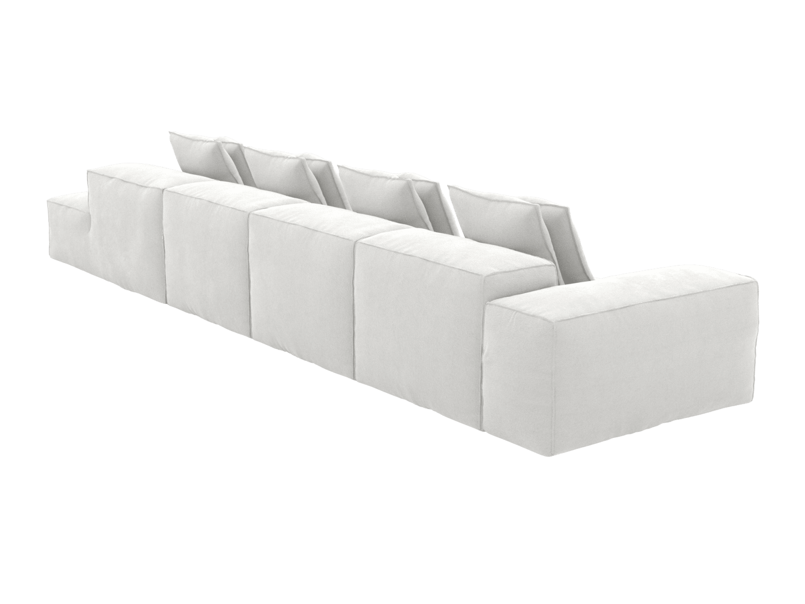Riley Muse Frost 5 Seater Terminal Right Modular Sofa color Muse Frost