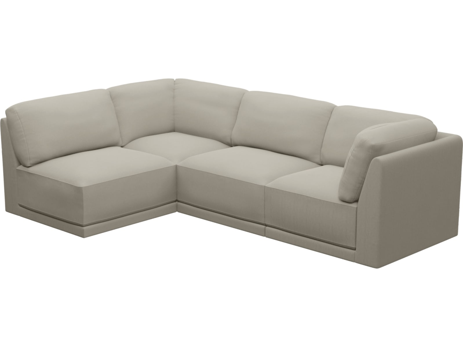 Emily Modular Sofa Plaza Natural - 4 Piece color Plaza Natural