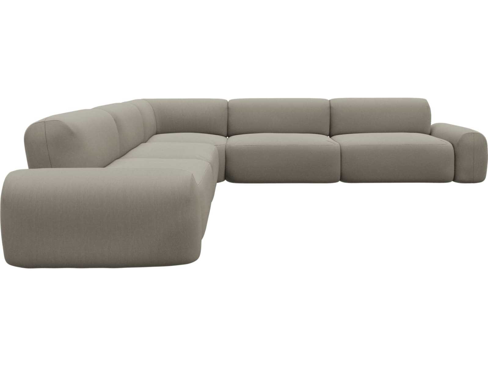 Beckett Plaza Natural Modular Corner Sofa - 7 Piece color Plaza Natural