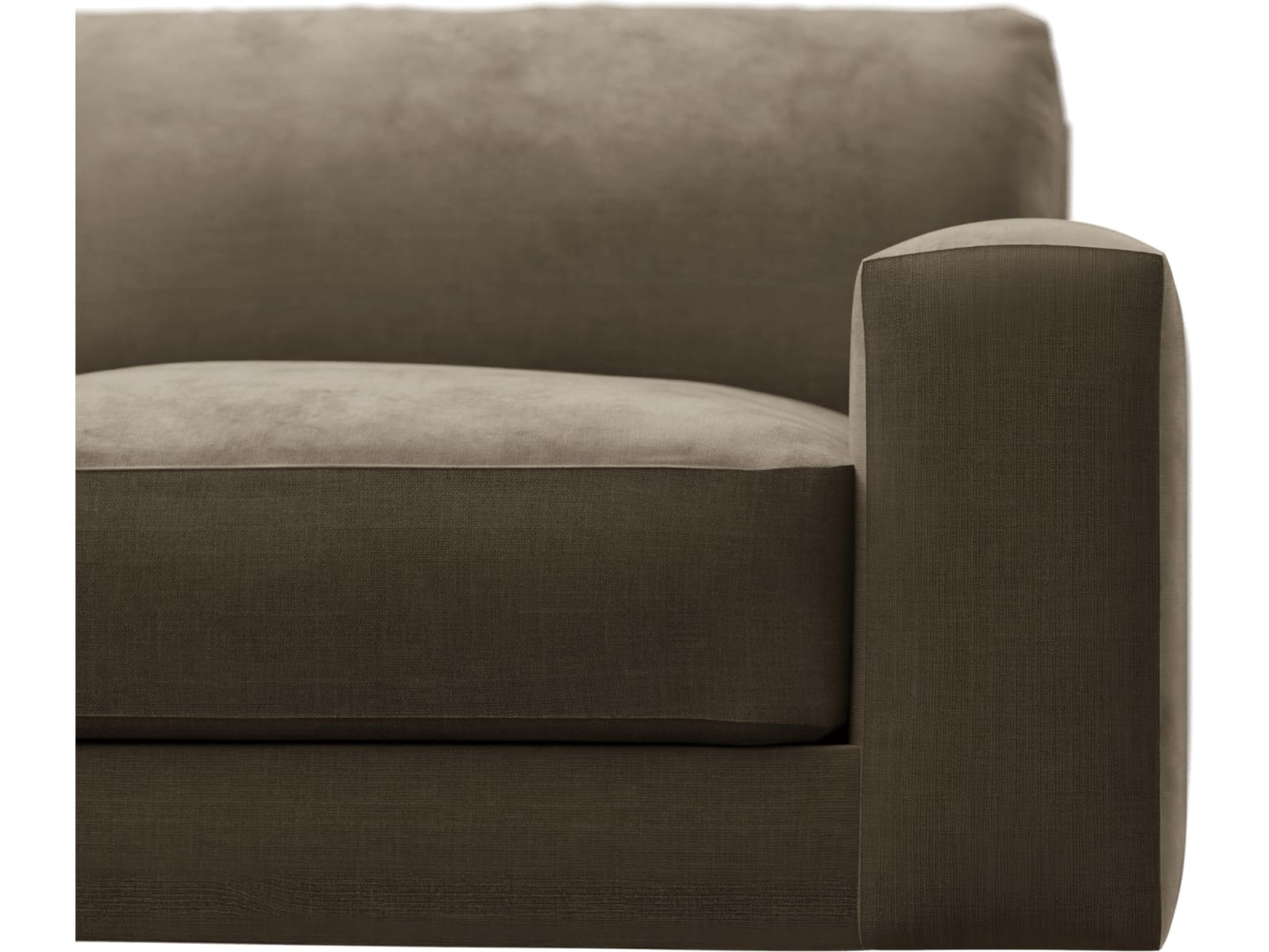 Monica Tribute Walnut Chaise Sofa - 3 Seater color Tribute Walnut