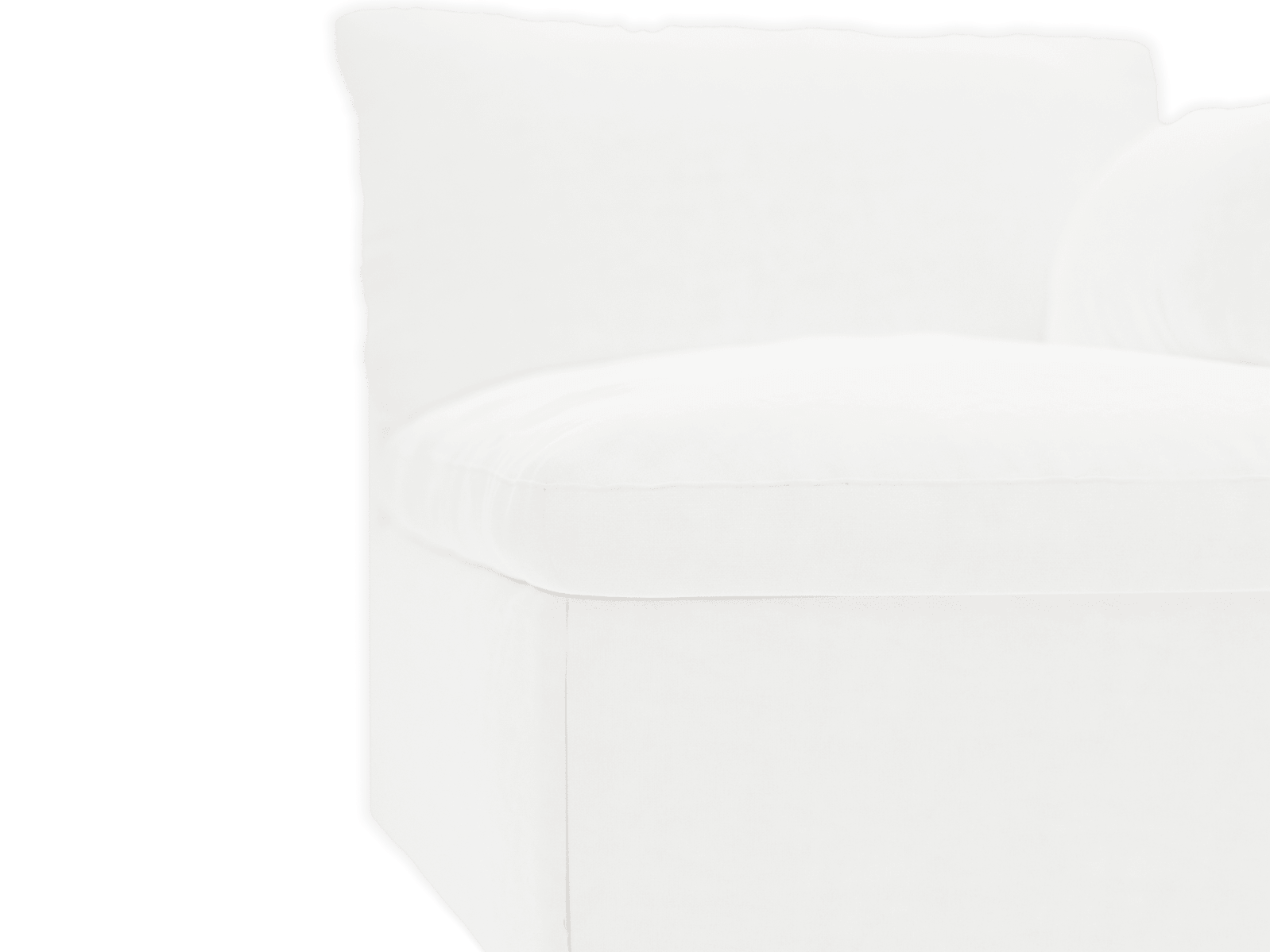 Retreat Muse Frost 1 Seat Right Arm Facing Sofa Module color Muse Frost