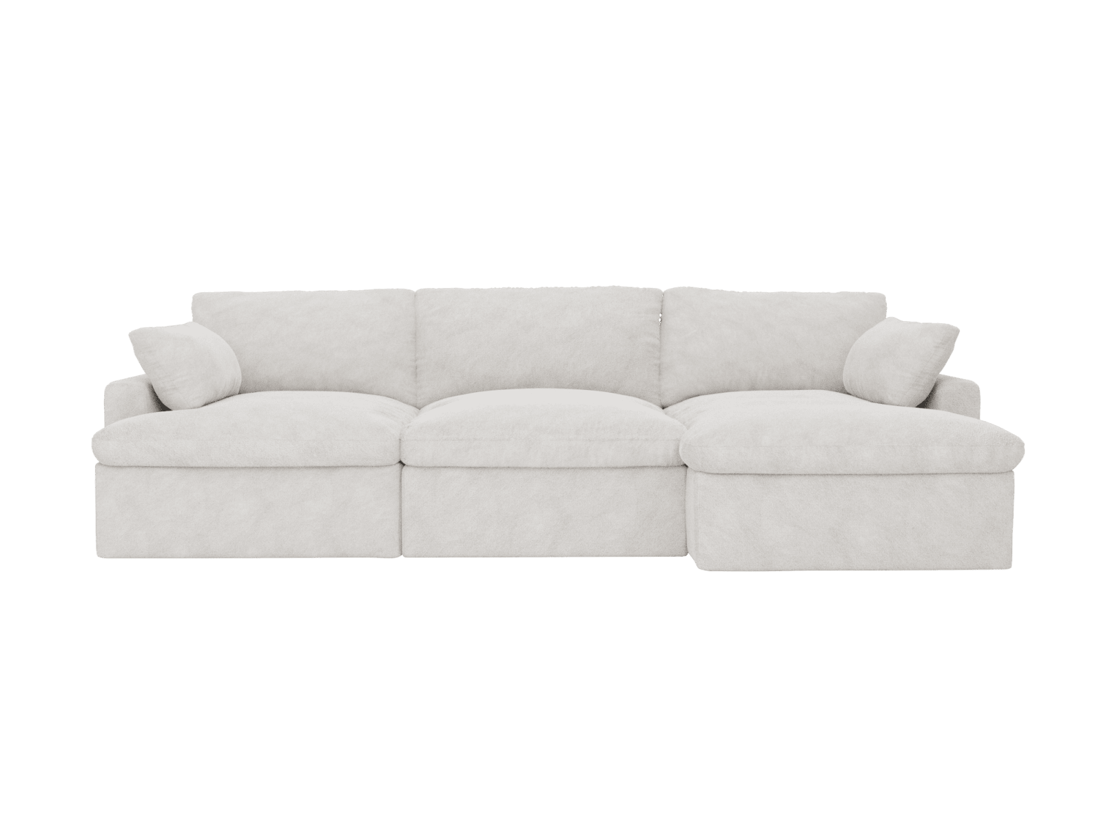 Retreat California Ivory Chaise Sofa - 3 Seater color California Ivory