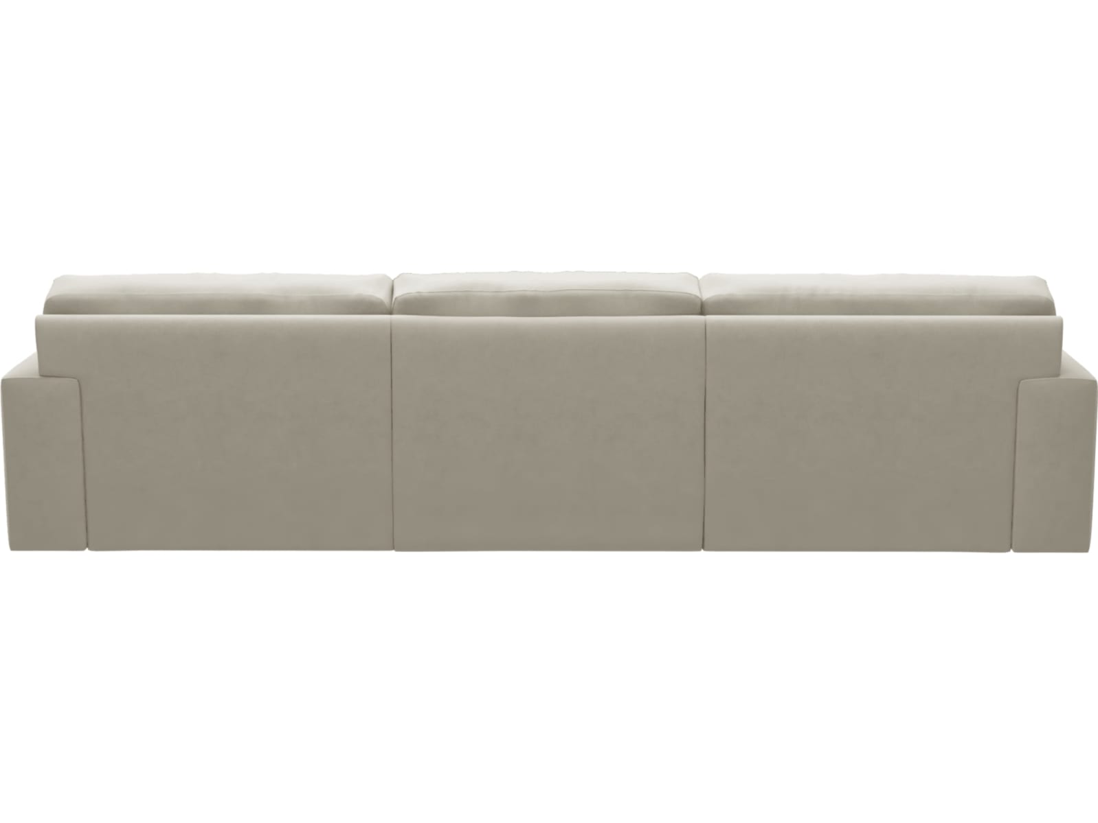 Monica Muse Flax Chaise Sofa - 3 Seater color Muse Flax