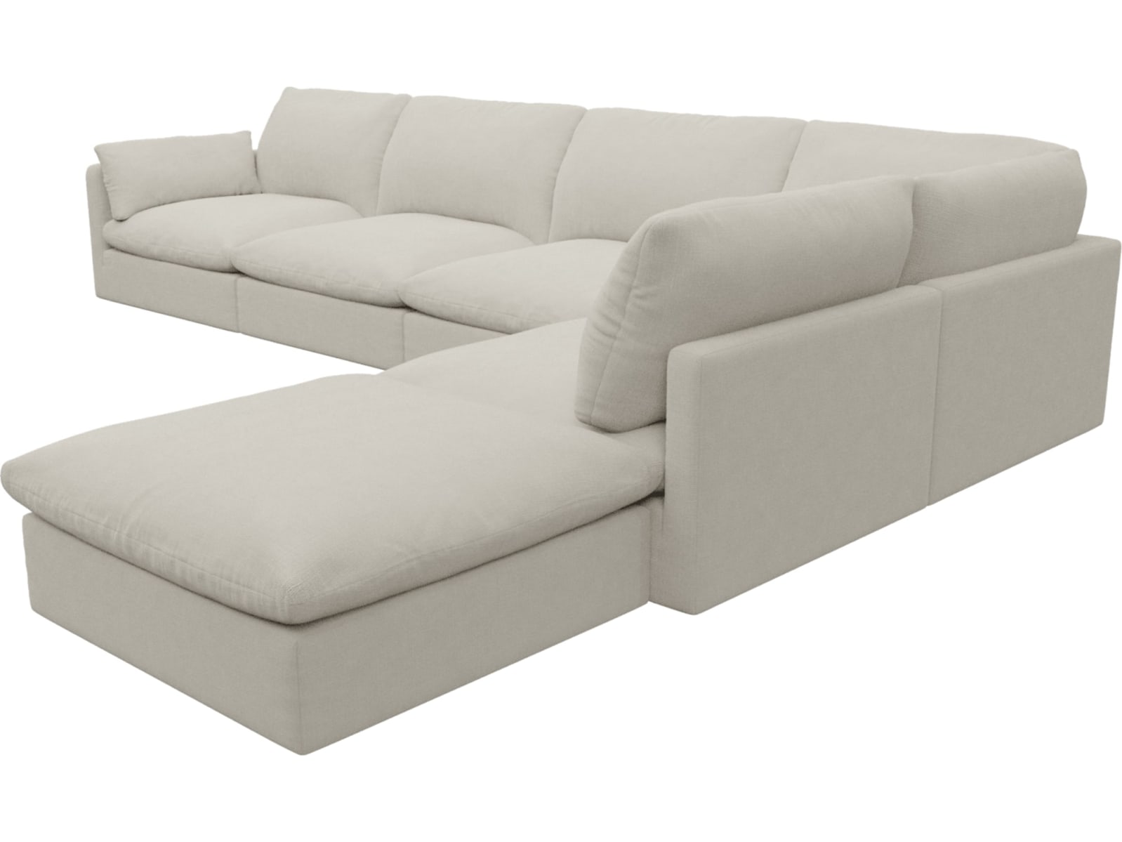 Willow Toorak Pearl Modular Sofa - 6 Seater RAF Terminal color Toorak Pearl