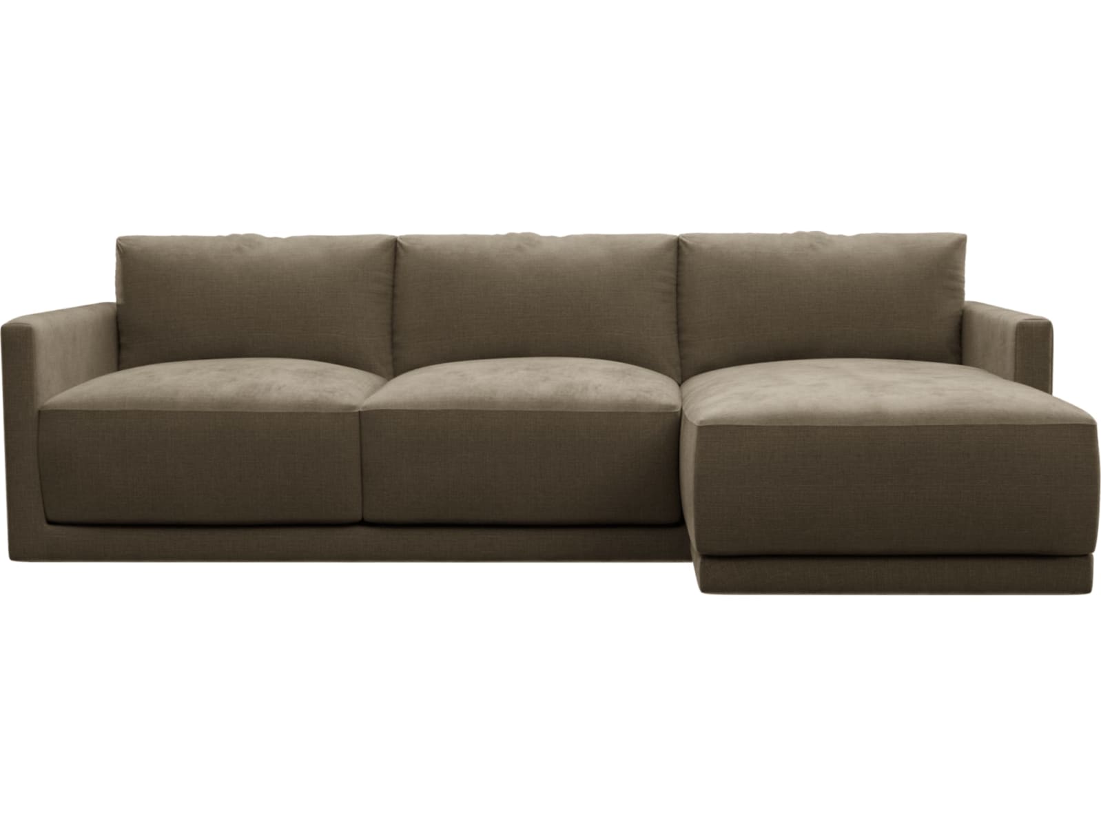 Haven Apt Tribute Walnut Chaise Sofa color Tribute Walnut