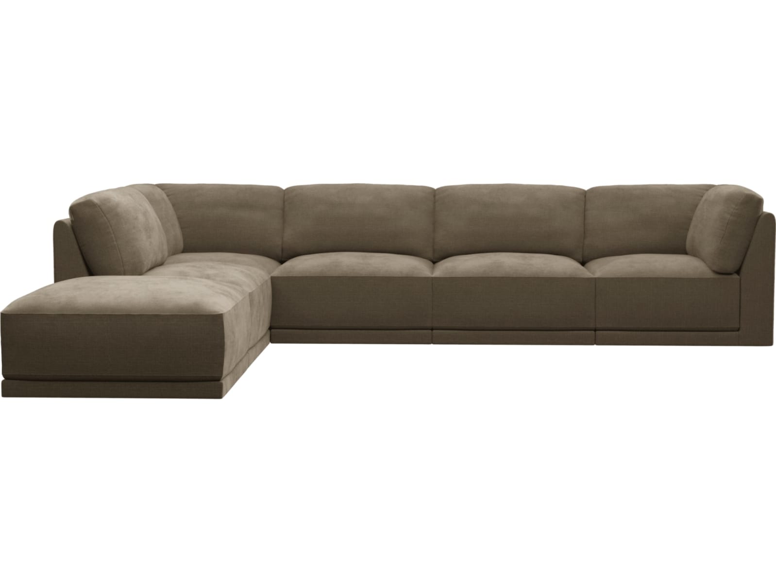 Emily Modular Sofa Tribute Walnut - 6 Piece color Tribute Walnut