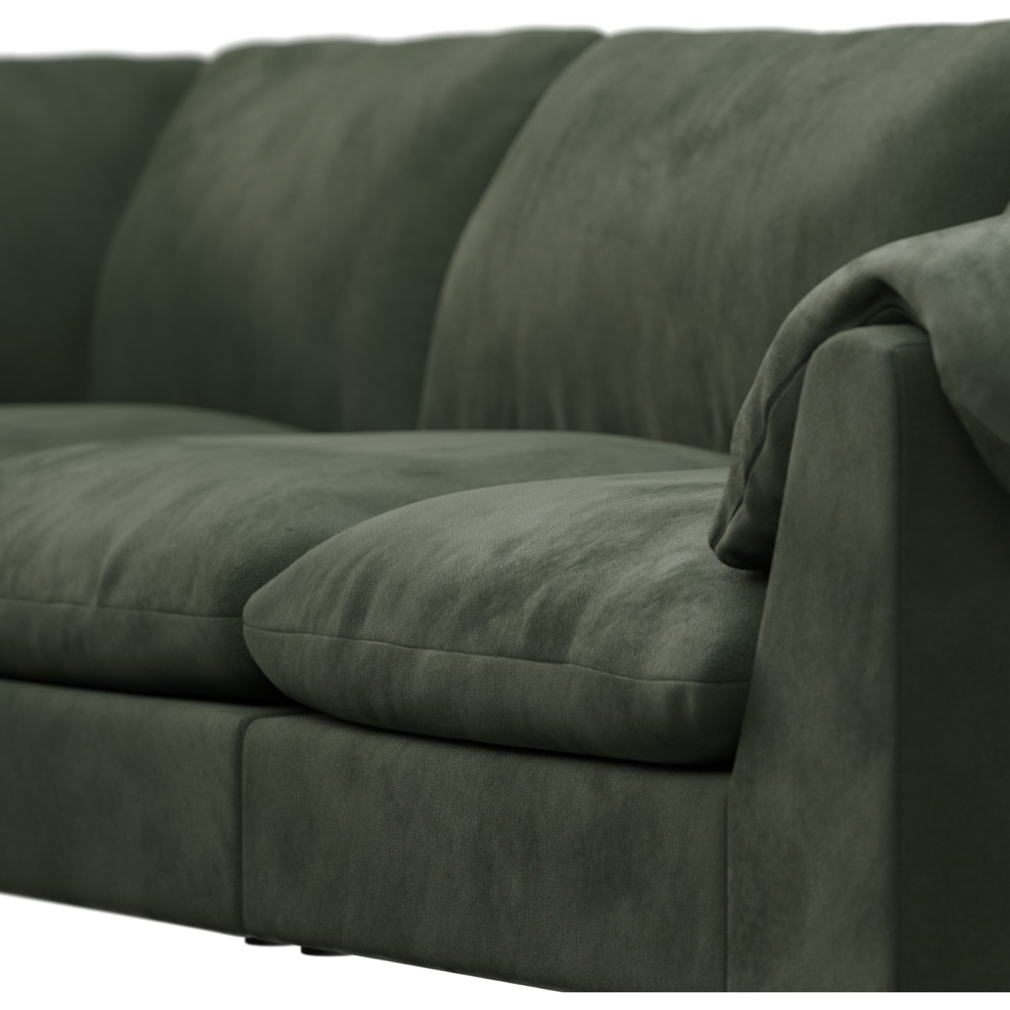 Ludlow Muse Forest Sofa - 4 Seater LAF Terminal color Muse Forest