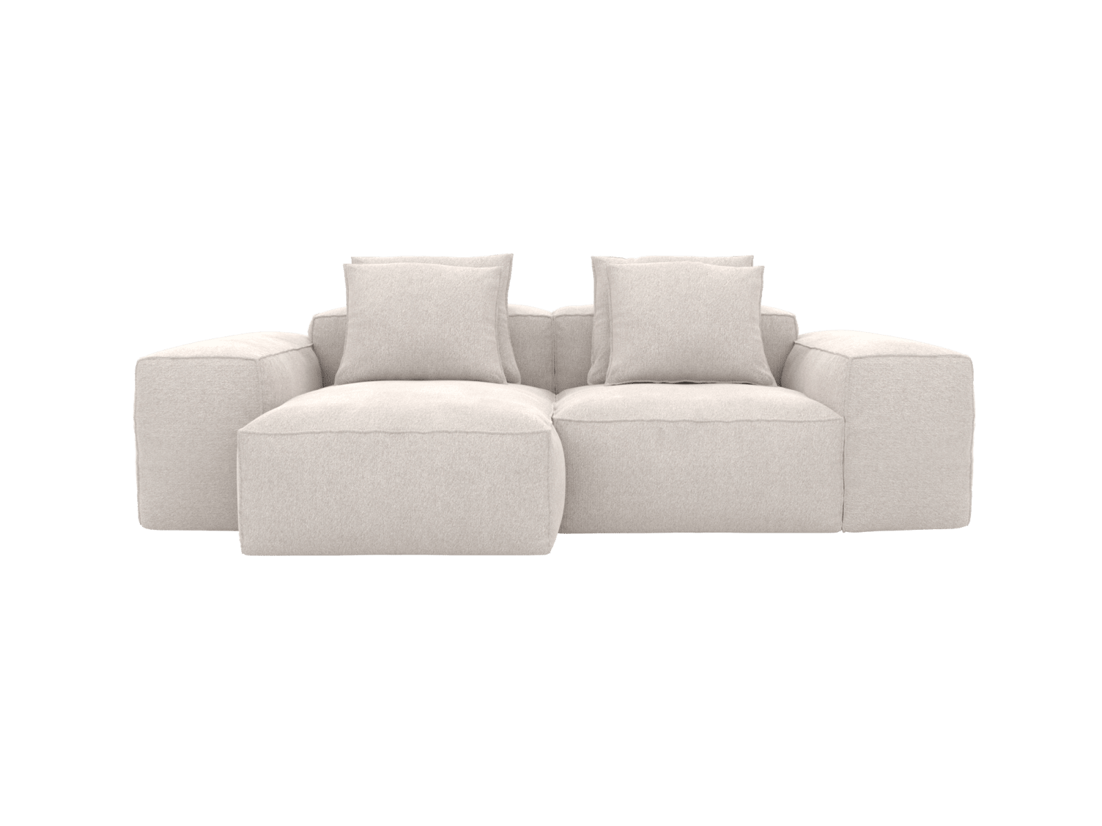 Riley Toorak Pearl Modular Chaise Sofa - 2 Seater color Toorak Pearl