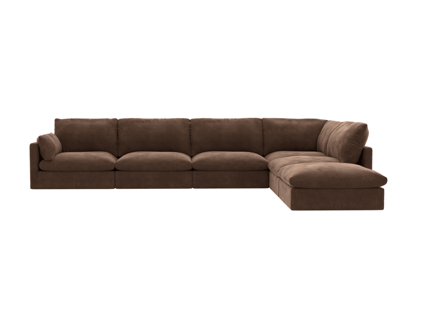 Willow Muse Chocolate Modular Sofa - 6 Seater RAF Terminal color Muse Chocolate