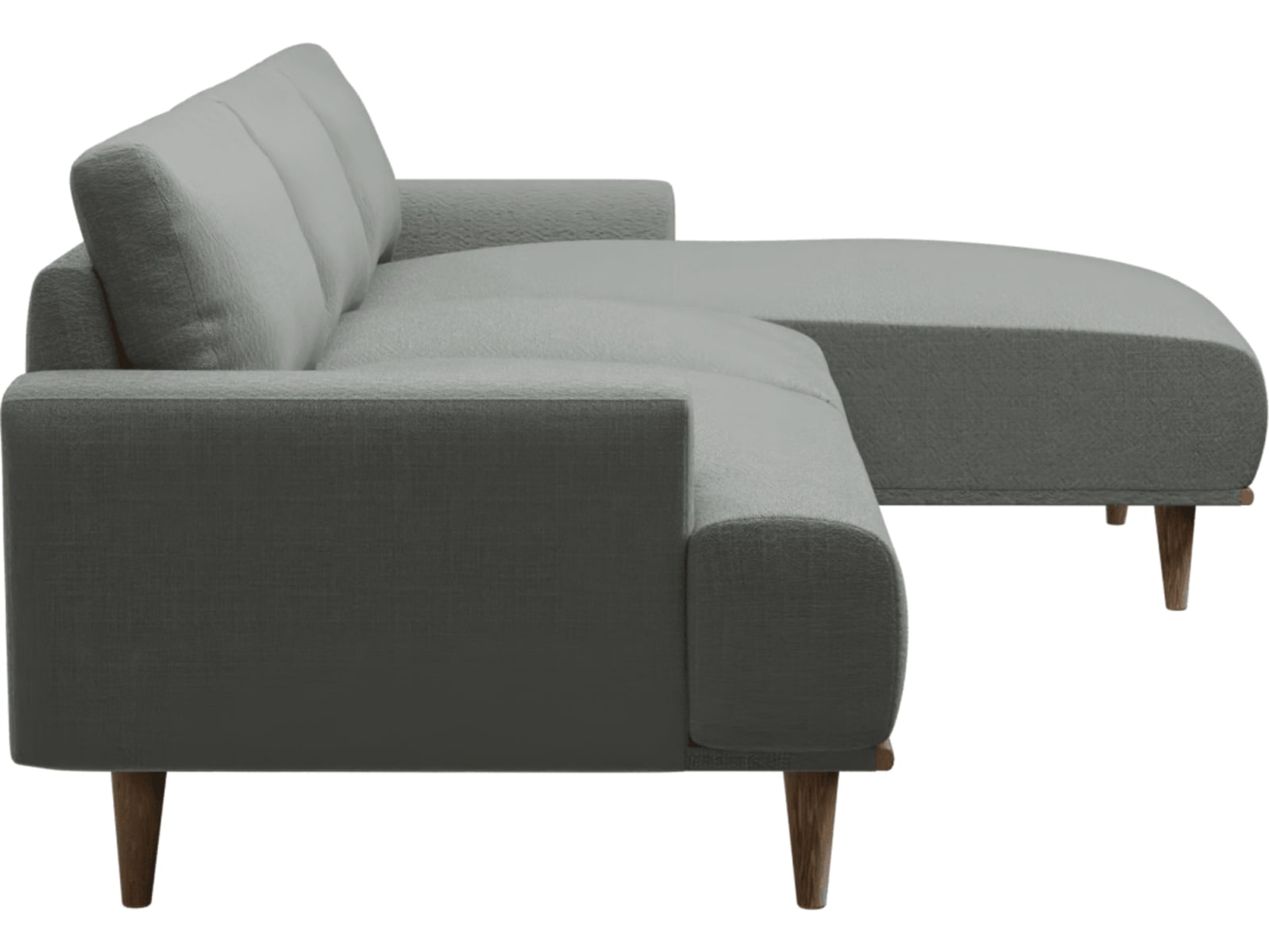 Dane Tribute Storm Chaise Sofa - 3 Seater color Tribute Storm