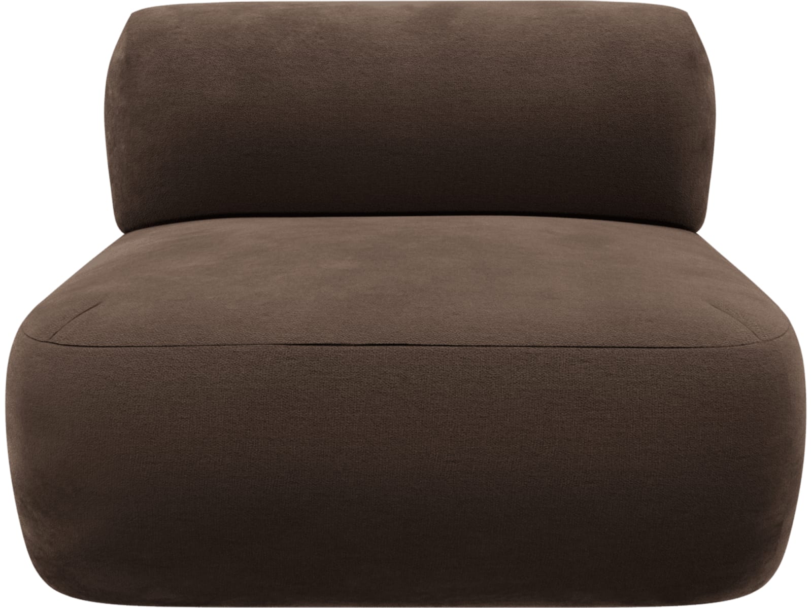 Beckett Muse Chocolate Sofa Module Armless color Muse Chocolate