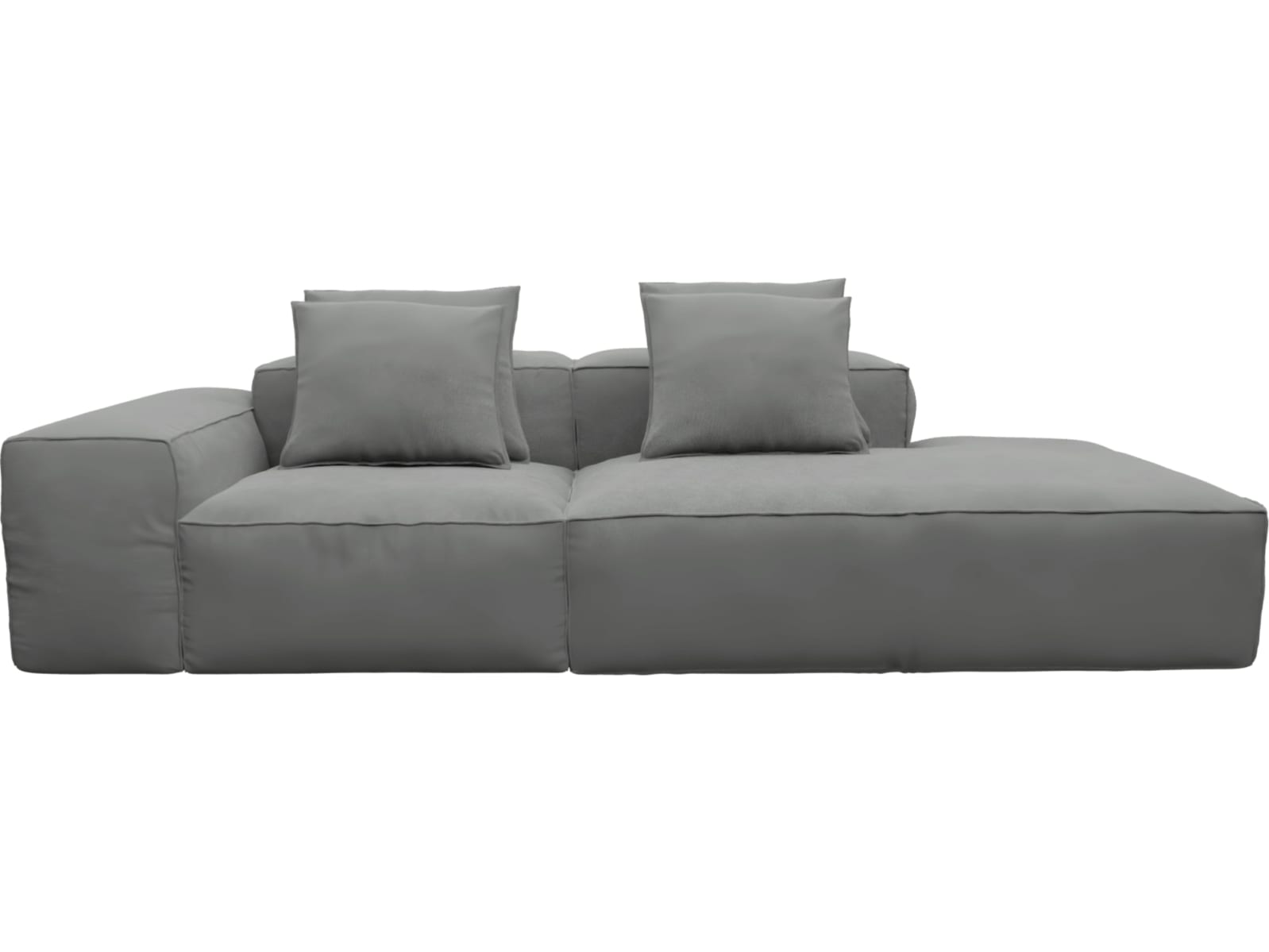 Riley Maya Flint Modular Sofa - 1x Arm, 1x Armless, 1x Right Terminal color Maya Flint