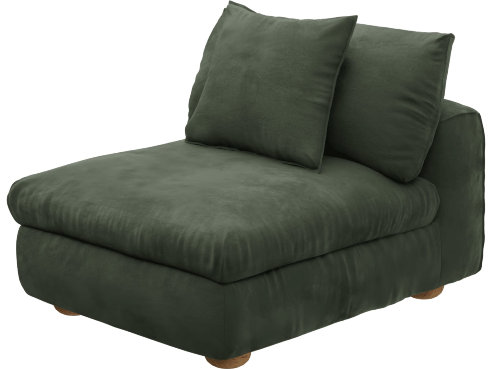 Tully Muse Forest Armless Sofa Chair Module color Muse Forest