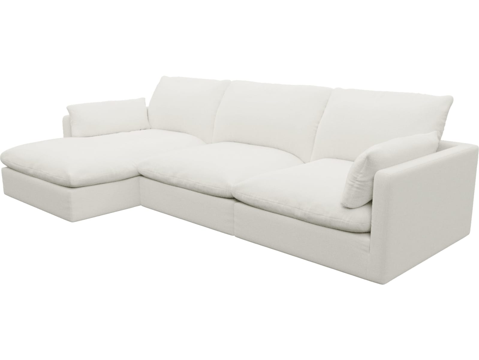 Willow Tribute Shell Chaise Sofa - 3 Seater color Tribute Shell