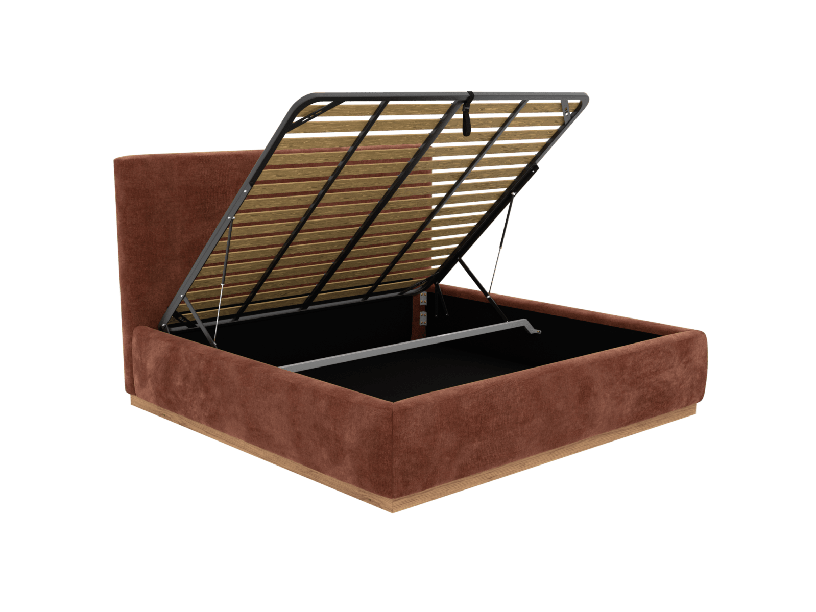 Haven Gas Lift Bed Muse Rust King color Muse Rust