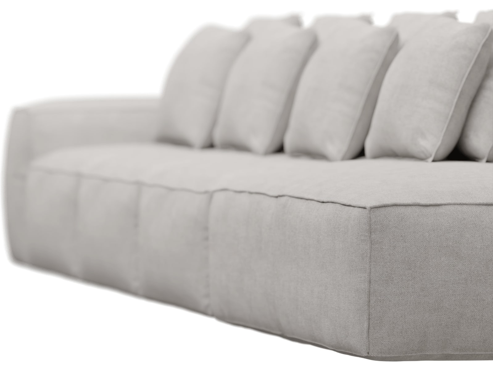 Riley Avon Mineral Modular Sofa - 1x Arm, 3x Armless, 1x Right Terminal color Avon Mineral