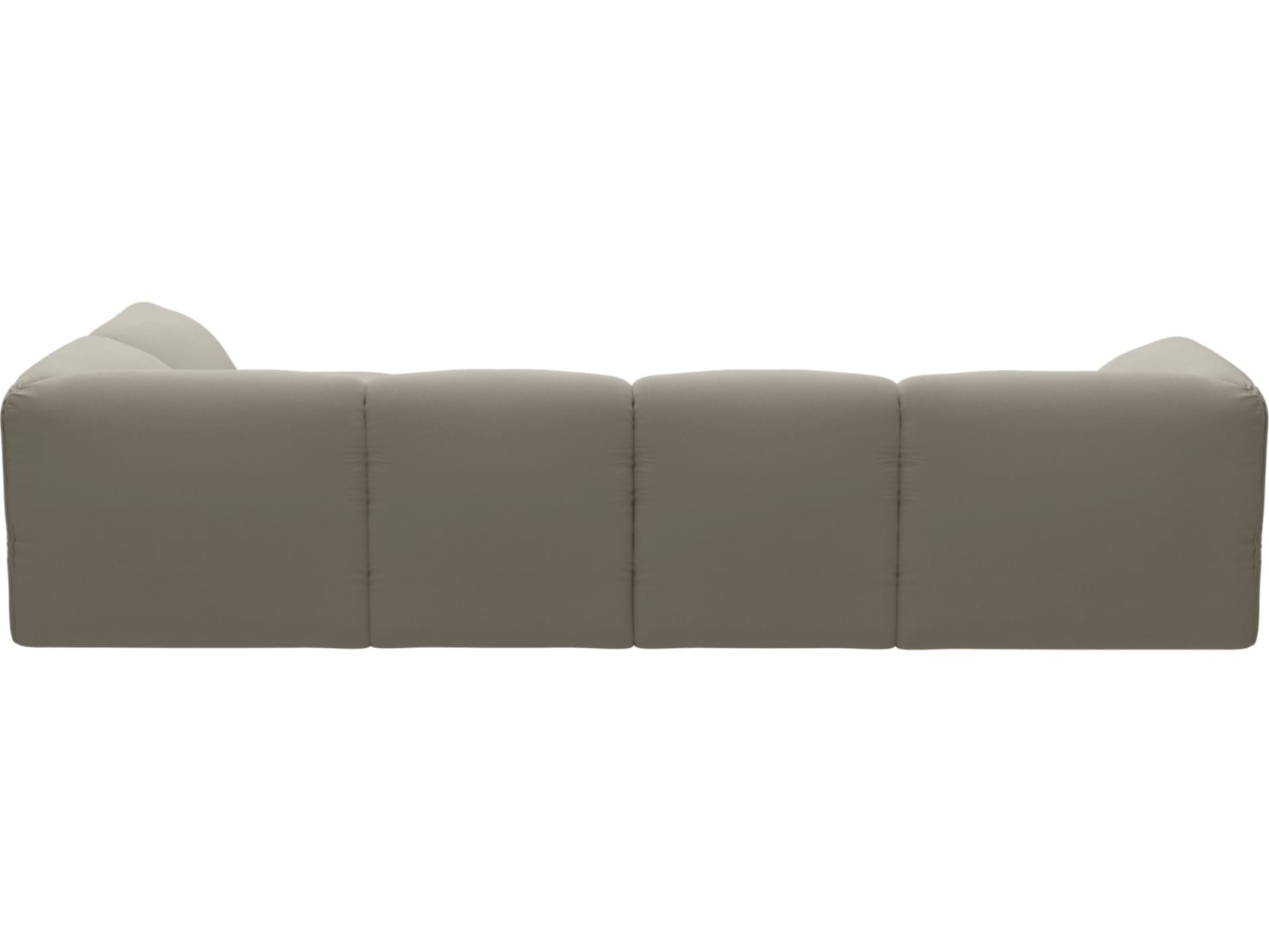 Kai Plaza Natural Modular Sofa - 5 Seater and Ottoman color Plaza Natural