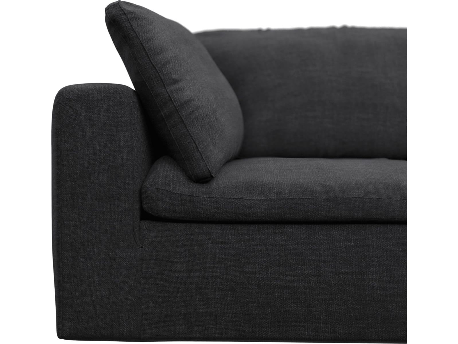 Cloud Deep Plaza Flint Grey Modular Sofa - 4 Piece color Plaza Flint Grey