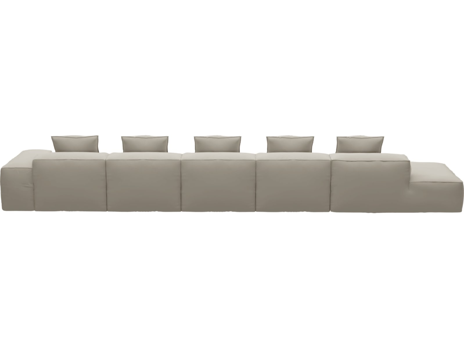 Riley Isla Sea Pearl Modular Sofa - 1x Arm, 4x Armless, 1x Left Terminal color Isla Sea Pearl