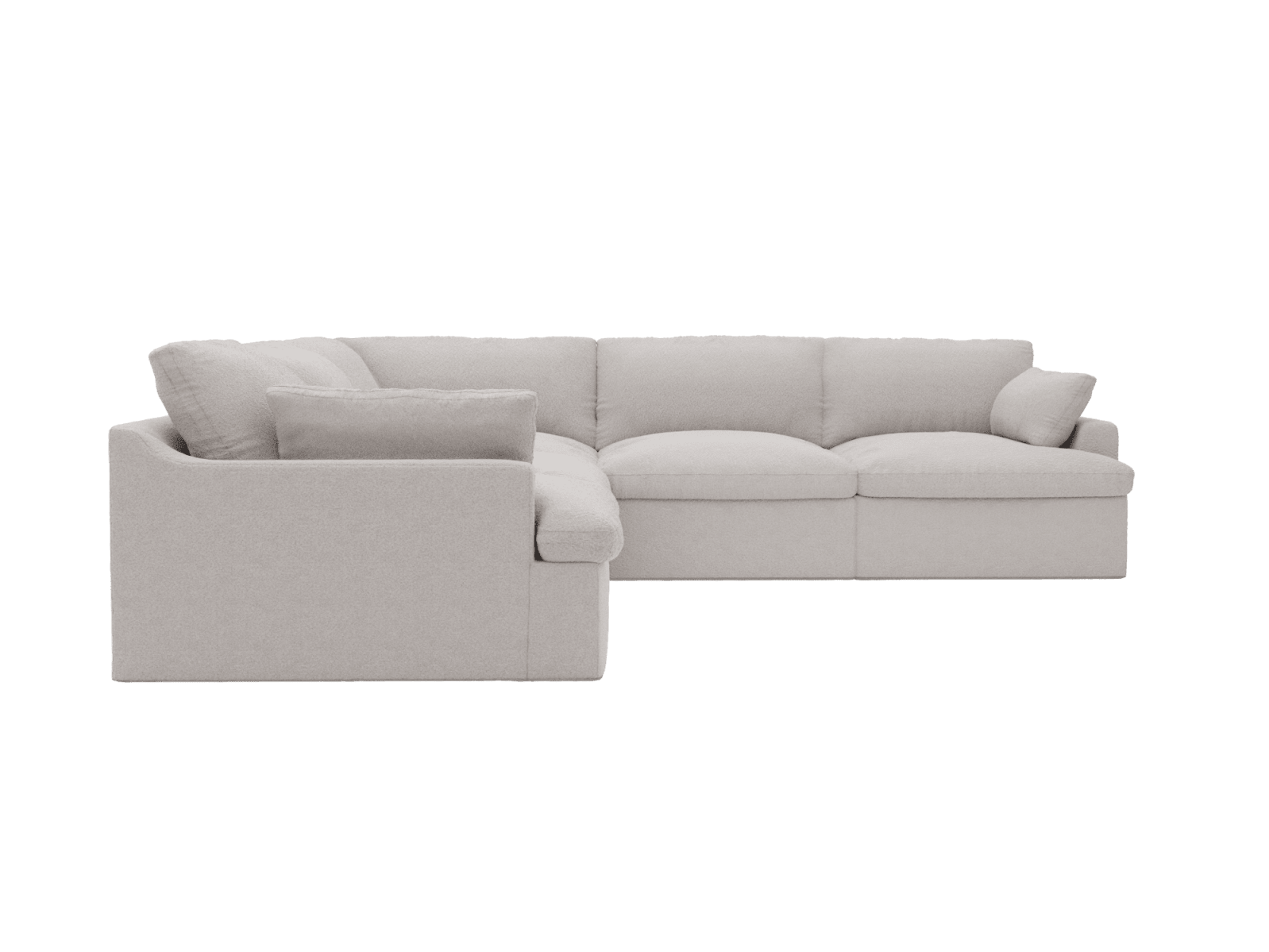 Retreat Boucle Pumice Corner Sofa - 5 Seater color Boucle Pumice