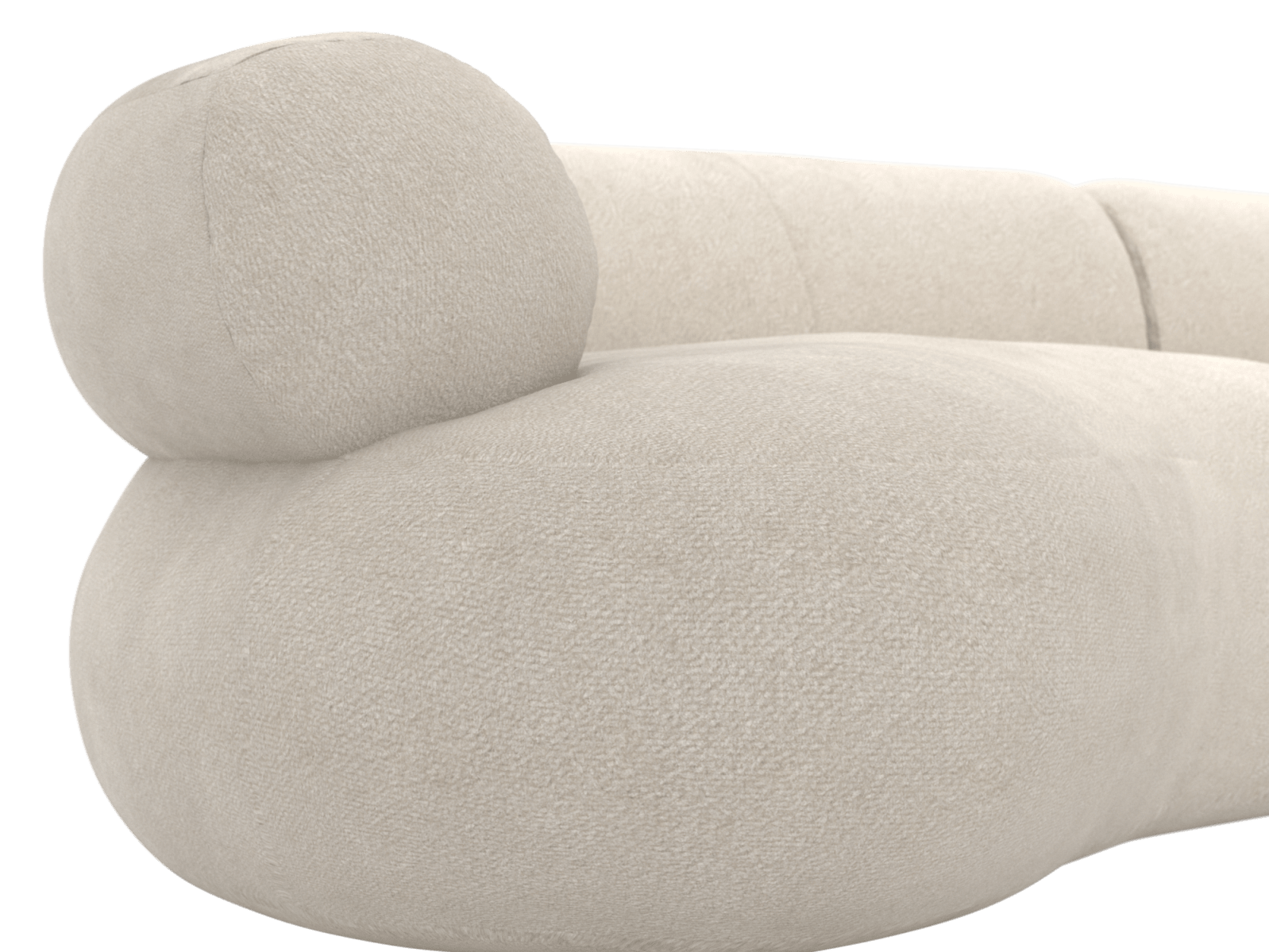 Colette Muse Flax Sofa - 3 Seater color Muse Flax