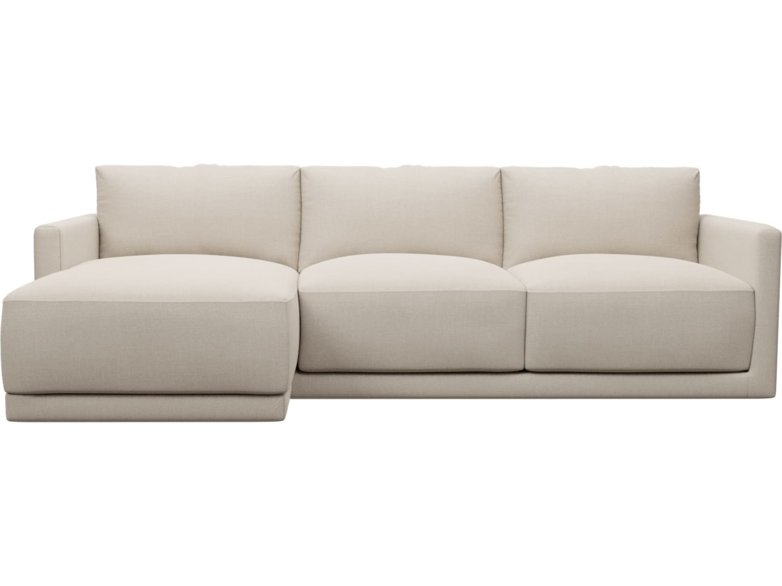Haven Santa Fe Sand Chaise Sofa - 3 Seater color Santa Fe Sand