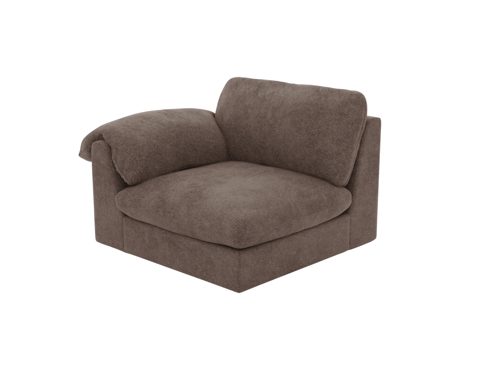 Ludlow Muse Mink Left Arm Facing Chair Module color Muse Mink