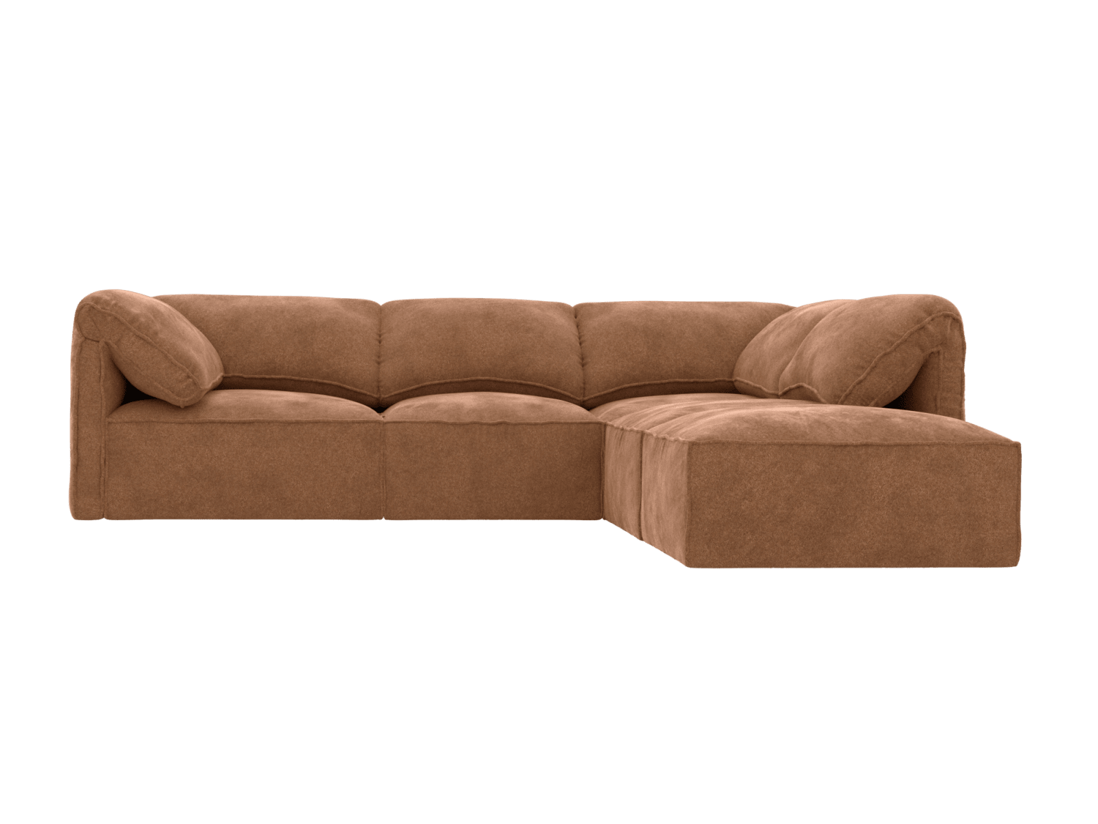 Kai Tribute Chestnut Modular Sofa with Ottoman - 4 Seater color Tribute Chestnut