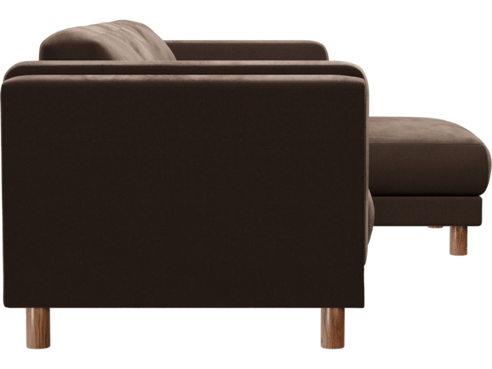 Hayes Muse Chocolate Chaise Sofa - 3 Seater color Muse Chocolate