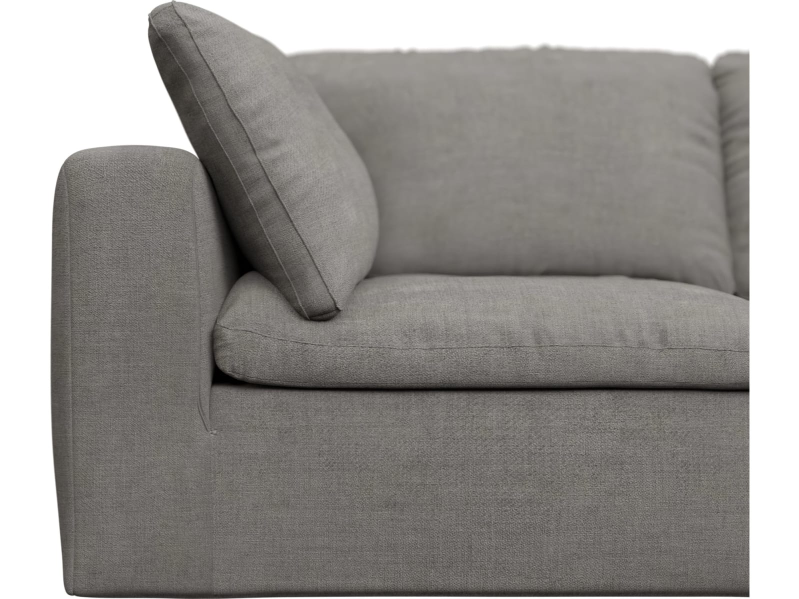 Cloud Deep Isla Soft Grey Modular Sofa - 6 Piece color Isla Soft Grey