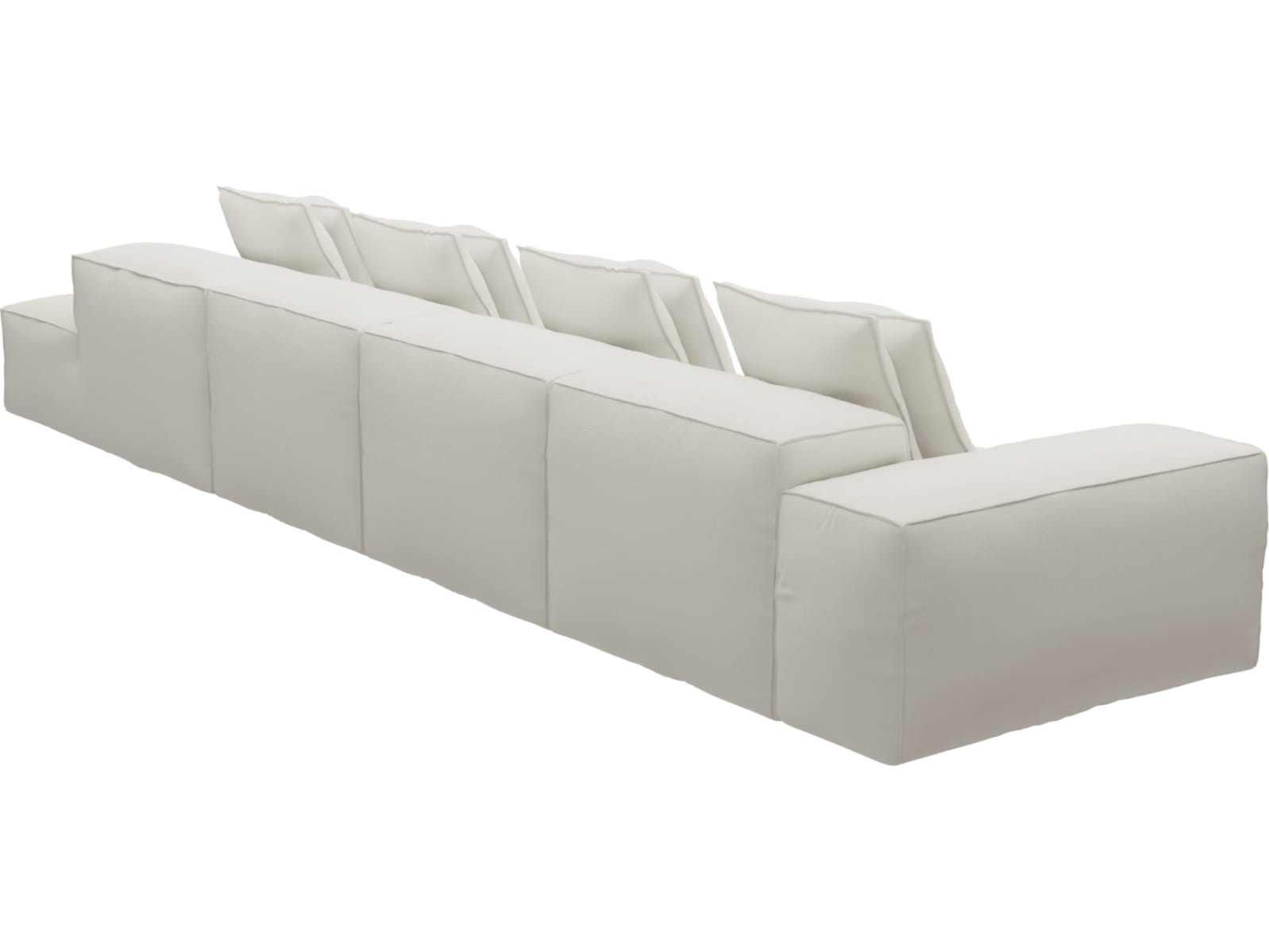Riley Tribute Ice Modular Sofa - 1x Arm, 3x Armless, 1x Right Terminal color Tribute Ice