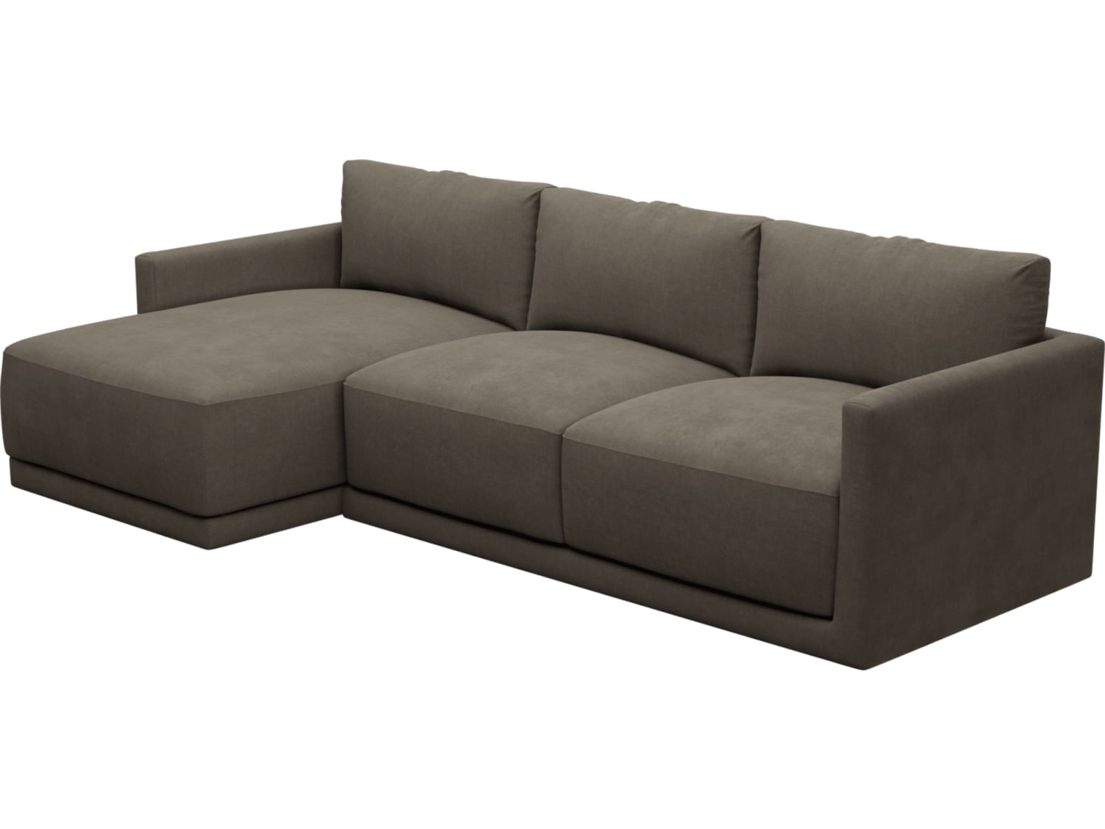 Haven Apt Muse Mink Chaise Sofa color Muse Mink