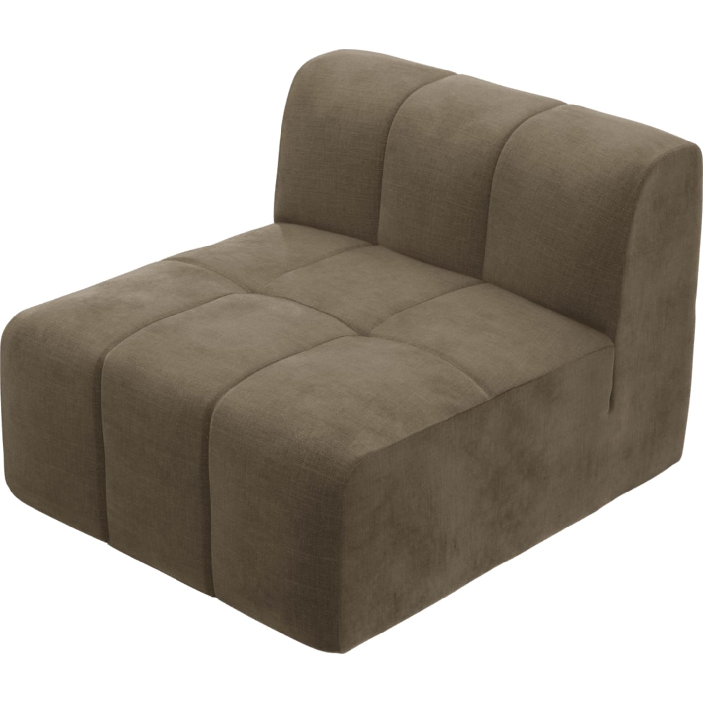 Lucello Tribute Walnut Armless Module color Tribute Walnut