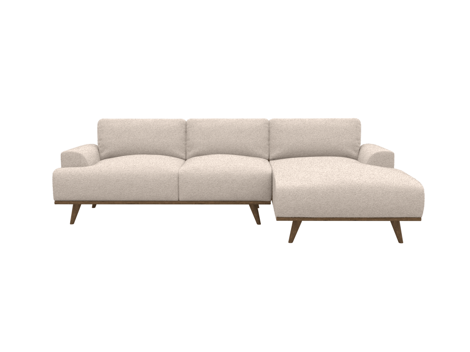 Dane Boucle Pumice Chaise Sofa - 3 Seater color Boucle Pumice