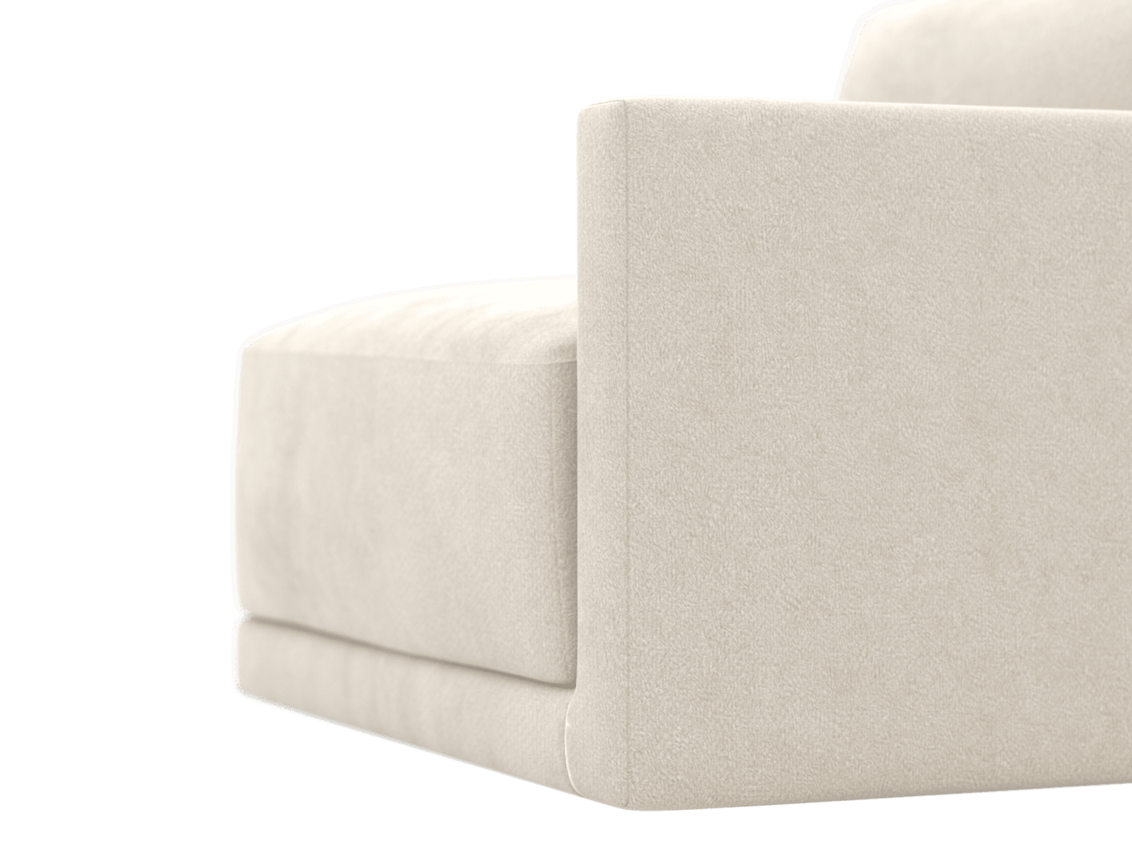 Haven Muse Flax Right Arm Facing Sofa Module color Muse Flax