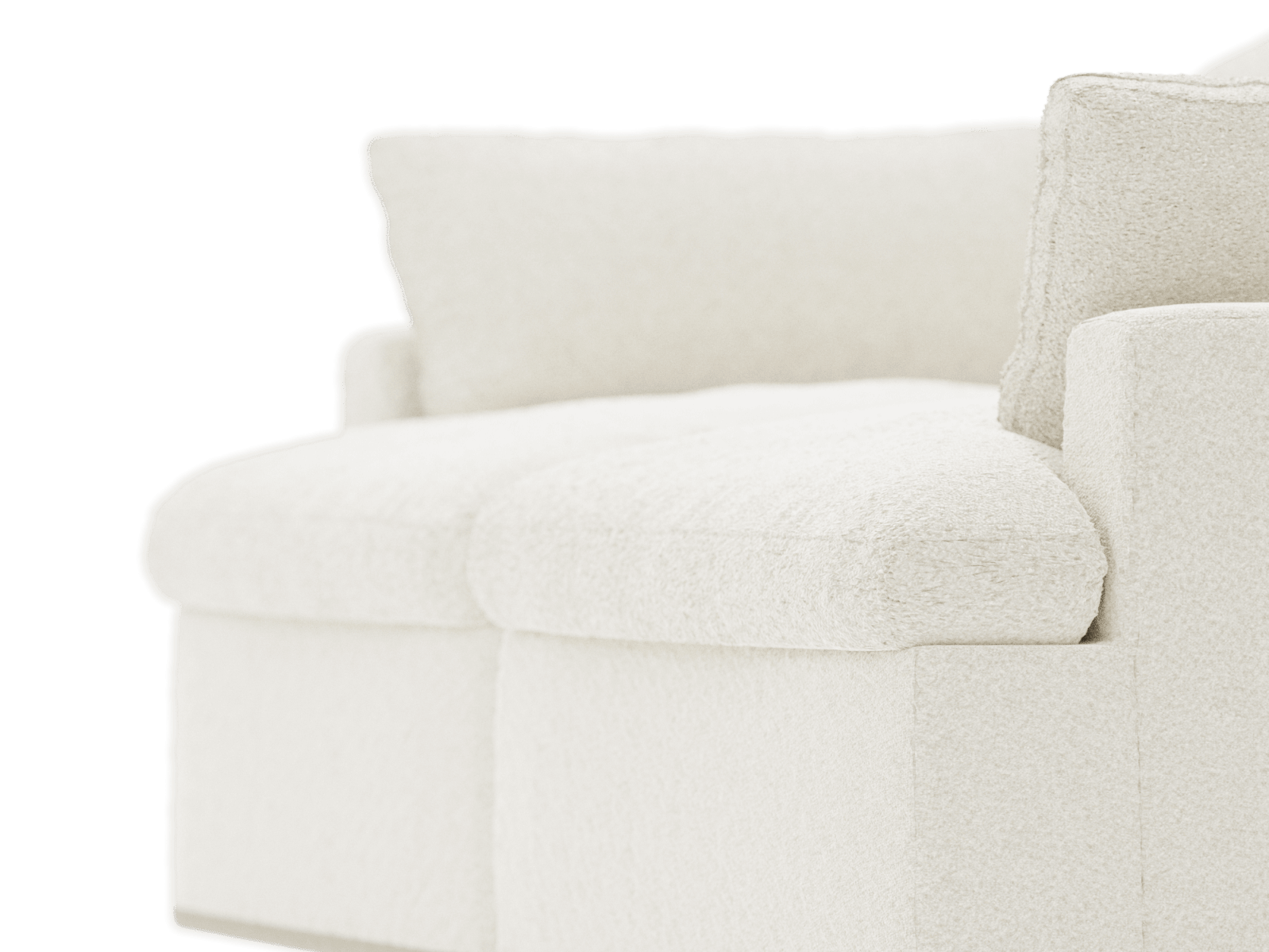 Retreat Boucle Ivory Modular Sofa - 2 Piece color Boucle Ivory