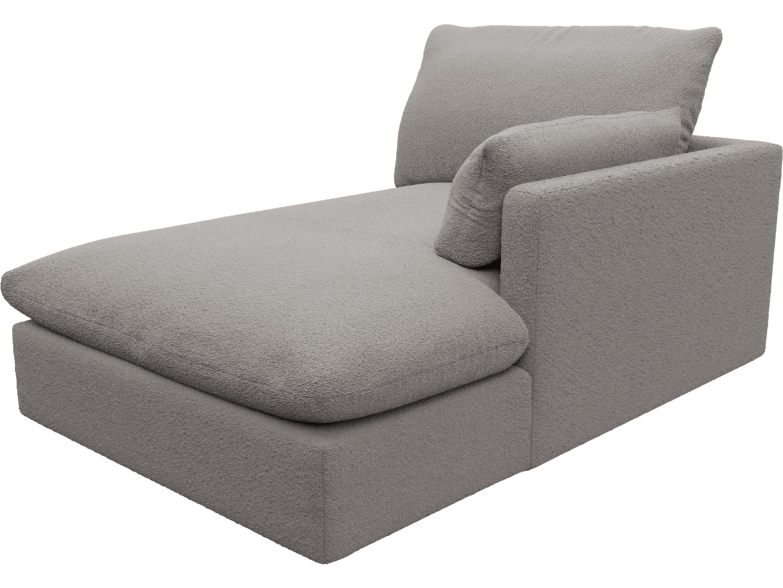 Willow Boucle Pumice Chaise Right Arm Facing Sofa Module color Boucle Pumice