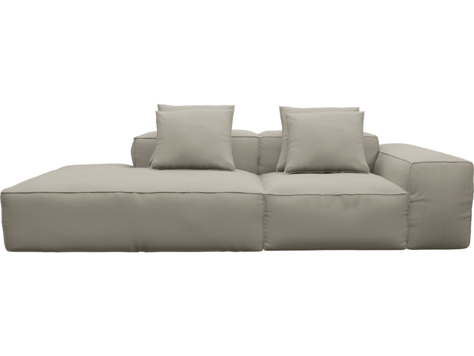 Riley Plaza Natural Modular Sofa - 1x Arm, 1x Armless, 1x Left Terminal color Plaza Natural