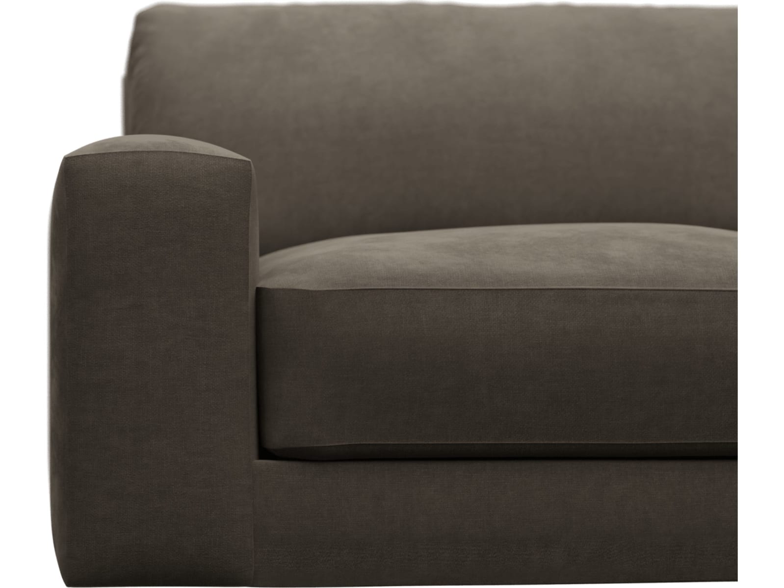 Monica Muse Mink Left Arm Facing Chair Module color Muse Mink