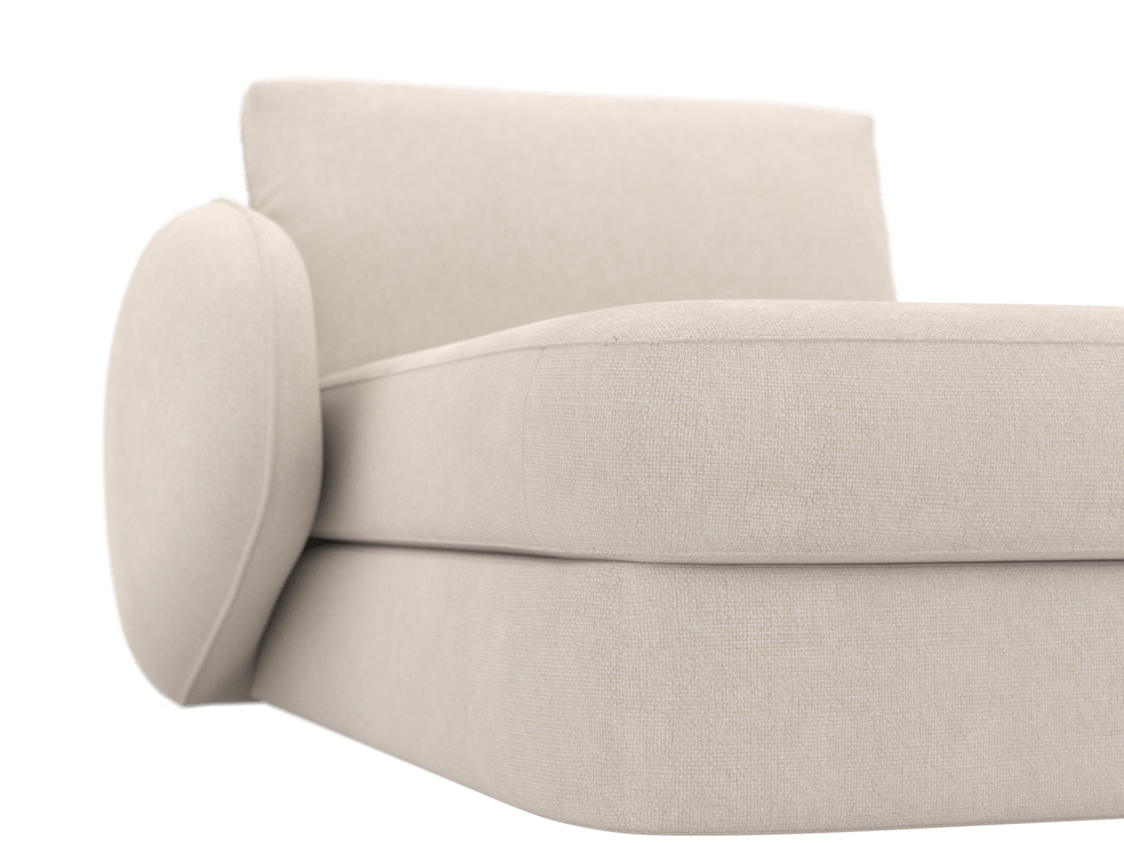 Esme View Cream Left Arm Facing Chaise Module color View Cream