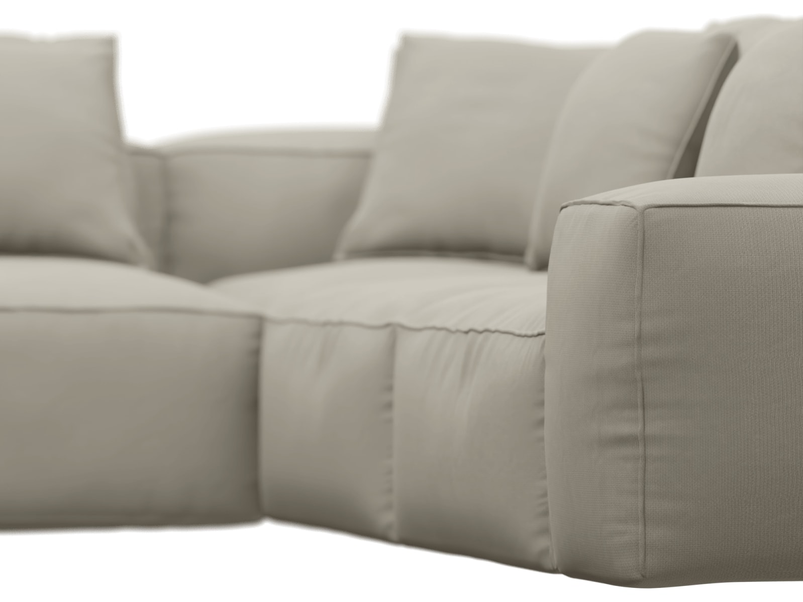 Riley Plaza Natural Modular Sofa - Arm, 2x Armless, Corner, Left Terminal color Plaza Natural