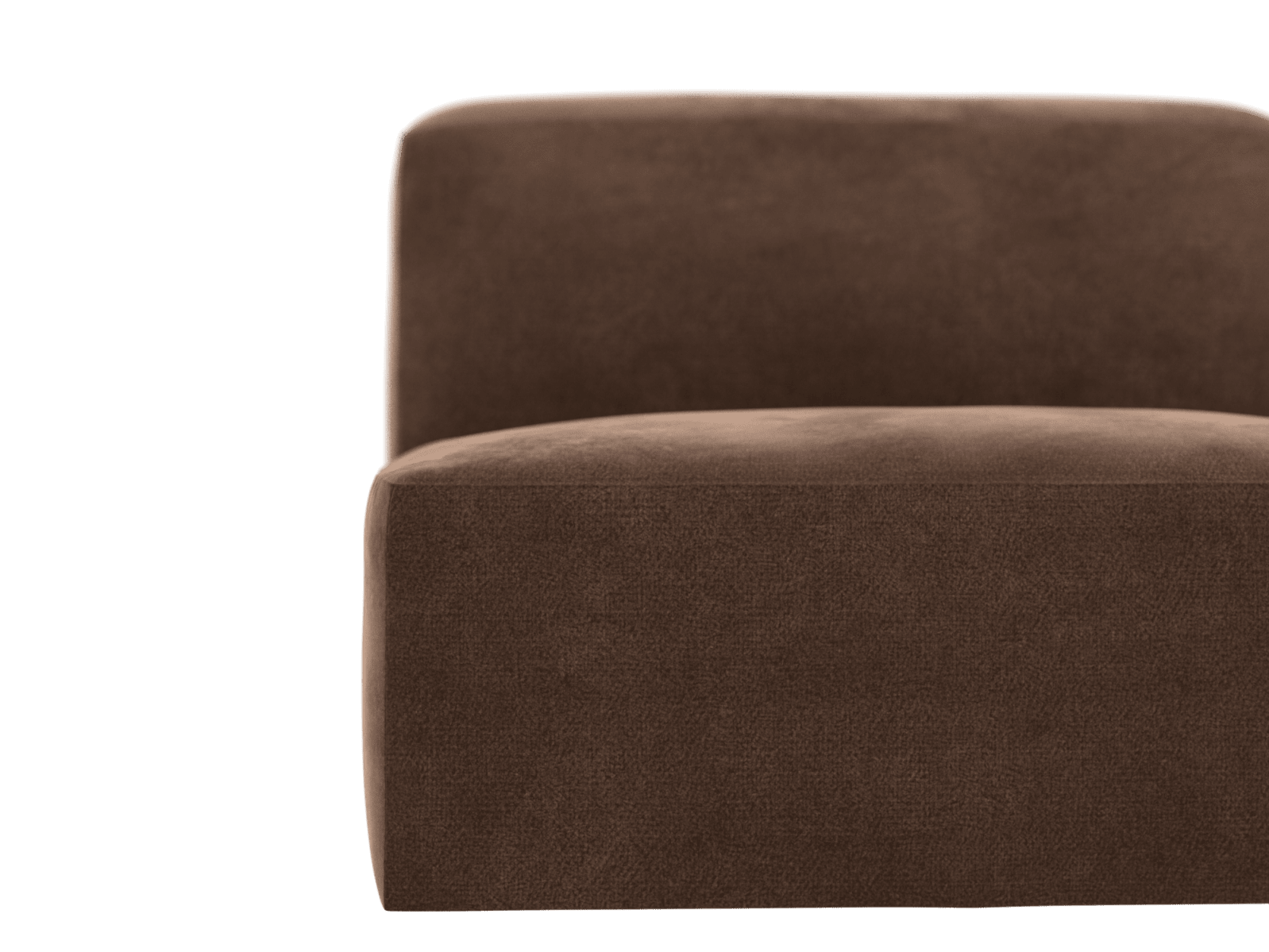 Copenhagen Muse Chocolate Armless Chair Sofa Module color Muse Chocolate