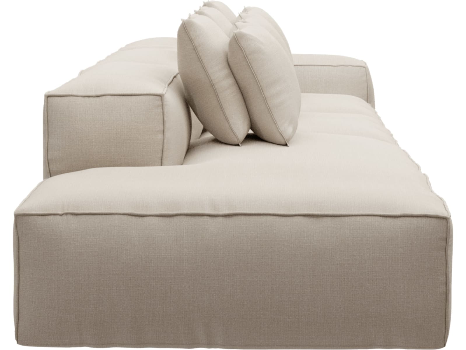 Riley Santa Fe Sand Modular Sofa - 1x Arm, 2x Armless, 1x Left Terminal color Santa Fe Sand