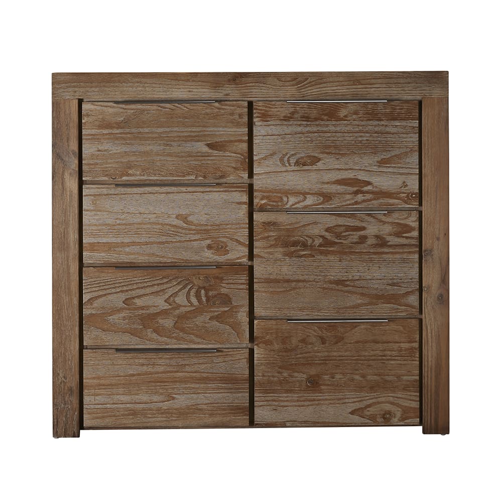 Hobart Tallboy Brushed - 7 Drawer color Rustic Brown