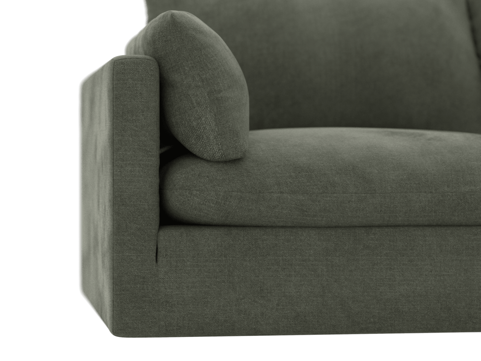 Willow Tribute Dark Jade Corner Sofa - 4 Seater RAF Terminal color Tribute Dark Jade