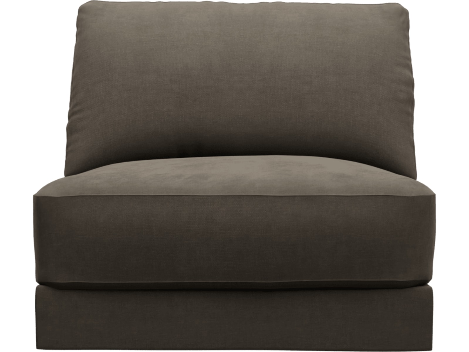 Monica Muse Mink Armless Sofa Chair Module color Muse Mink